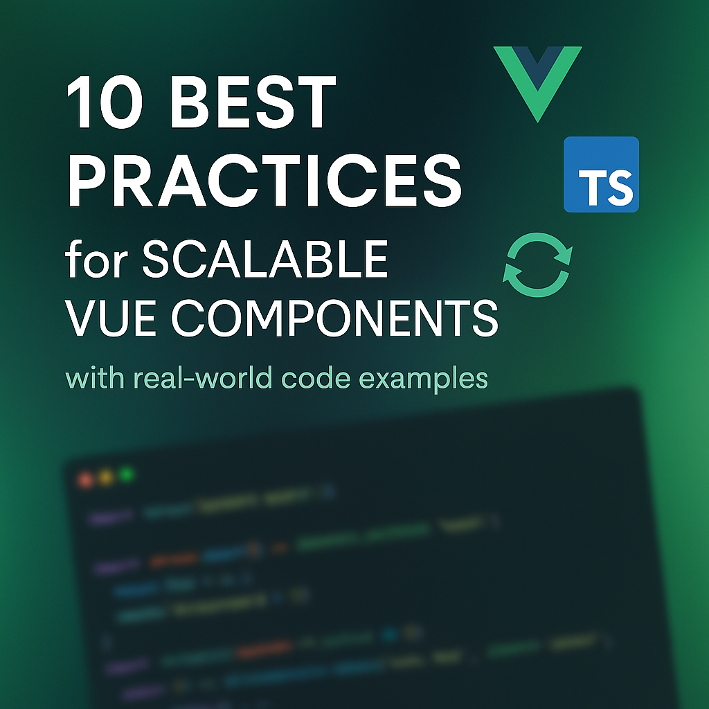 🔟 Best Practices for Clean & Scalable Vue Components (with Code Examples)