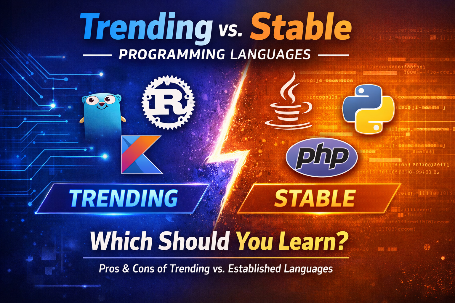 Trending vs Stable Languages: The Smart Developer’s Career Strategy