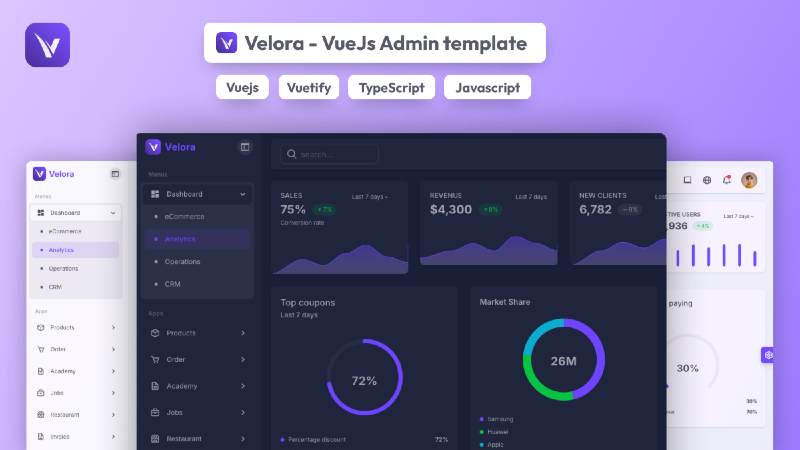 Velora Vuejs Admin Template